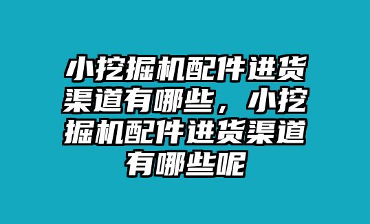 小挖掘機配件進貨渠道有哪些，小挖掘機配件進貨渠道有哪些呢