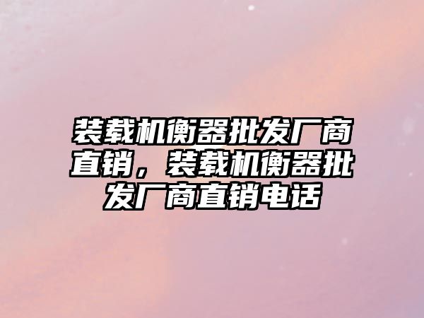 裝載機衡器批發(fā)廠商直銷，裝載機衡器批發(fā)廠商直銷電話