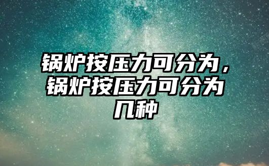 鍋爐按壓力可分為，鍋爐按壓力可分為幾種