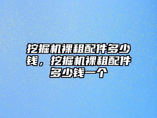 挖掘機(jī)裸租配件多少錢(qián)，挖掘機(jī)裸租配件多少錢(qián)一個(gè)