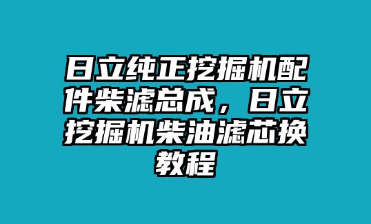 日立純正挖掘機配件柴濾總成，日立挖掘機柴油濾芯換教程