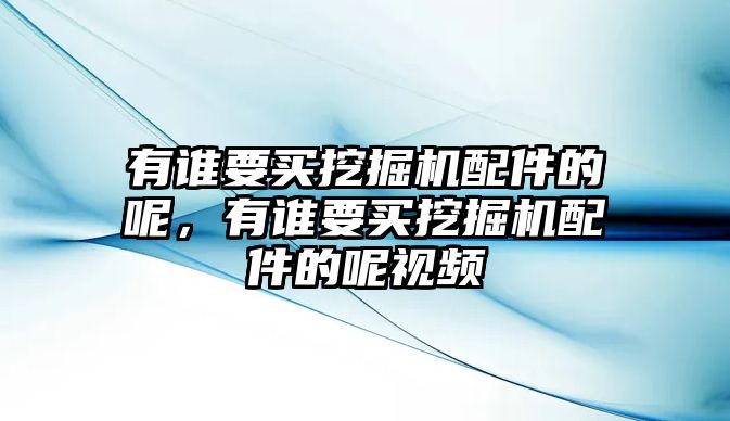 有誰要買挖掘機配件的呢，有誰要買挖掘機配件的呢視頻