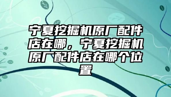 寧夏挖掘機原廠配件店在哪，寧夏挖掘機原廠配件店在哪個位置