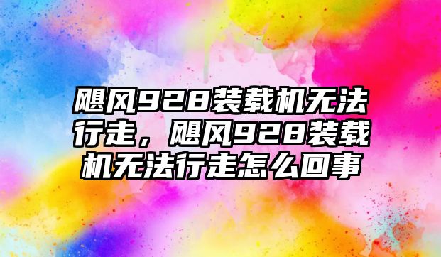 颶風(fēng)928裝載機(jī)無(wú)法行走，颶風(fēng)928裝載機(jī)無(wú)法行走怎么回事