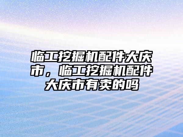 臨工挖掘機配件大慶市，臨工挖掘機配件大慶市有賣的嗎