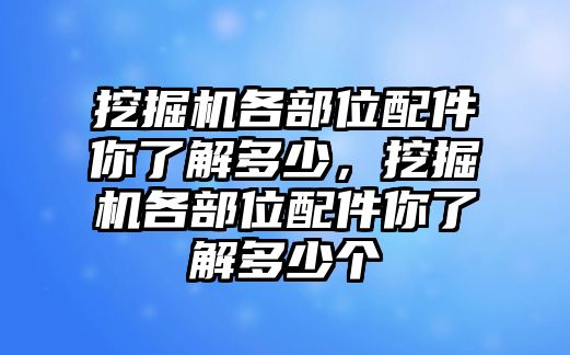 挖掘機(jī)各部位配件你了解多少，挖掘機(jī)各部位配件你了解多少個(gè)