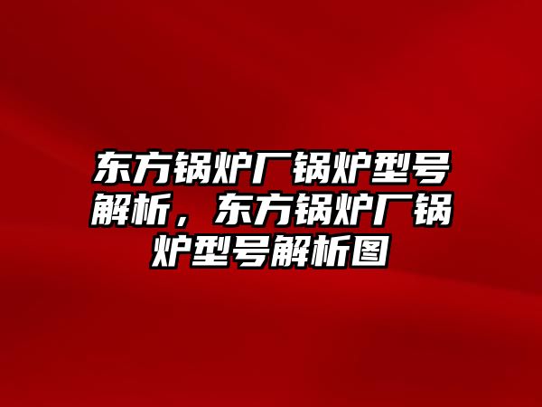 東方鍋爐廠鍋爐型號解析，東方鍋爐廠鍋爐型號解析圖