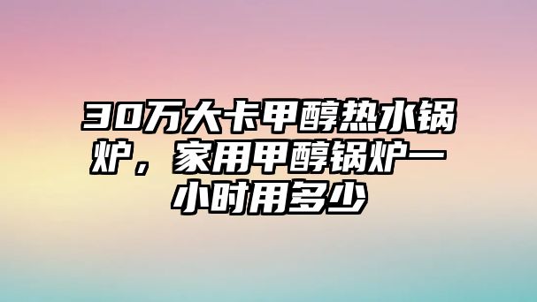 30萬大卡甲醇熱水鍋爐，家用甲醇鍋爐一小時用多少