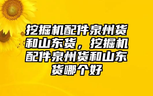 挖掘機(jī)配件泉州貨和山東貨，挖掘機(jī)配件泉州貨和山東貨哪個好