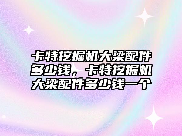 卡特挖掘機大梁配件多少錢，卡特挖掘機大梁配件多少錢一個