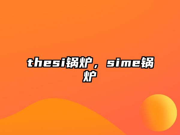 thesi鍋爐，sime鍋爐