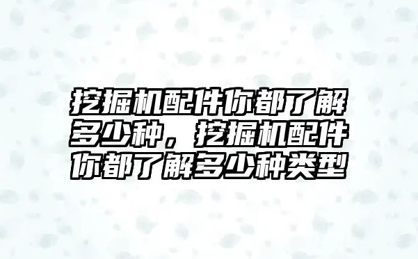 挖掘機(jī)配件你都了解多少種，挖掘機(jī)配件你都了解多少種類型