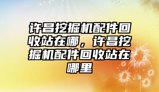 許昌挖掘機(jī)配件回收站在哪，許昌挖掘機(jī)配件回收站在哪里