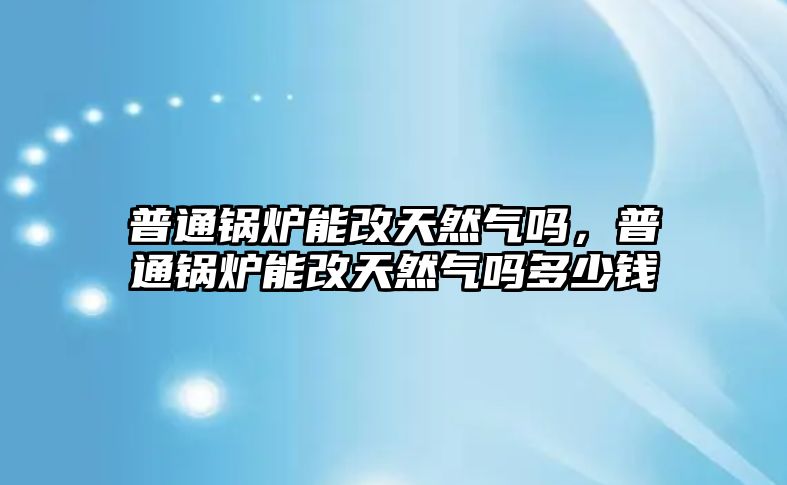 普通鍋爐能改天然氣嗎，普通鍋爐能改天然氣嗎多少錢