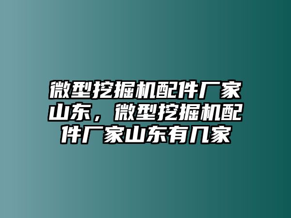 微型挖掘機(jī)配件廠家山東，微型挖掘機(jī)配件廠家山東有幾家