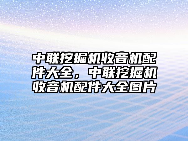 中聯(lián)挖掘機收音機配件大全，中聯(lián)挖掘機收音機配件大全圖片