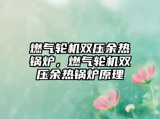 燃?xì)廨啓C(jī)雙壓余熱鍋爐，燃?xì)廨啓C(jī)雙壓余熱鍋爐原理