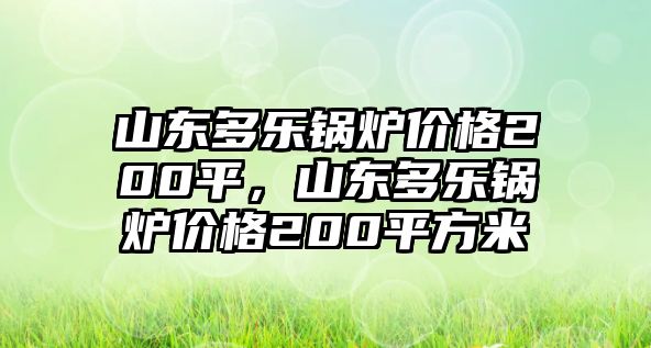 山東多樂鍋爐價(jià)格200平，山東多樂鍋爐價(jià)格200平方米