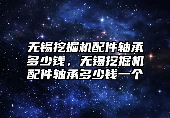 無錫挖掘機配件軸承多少錢，無錫挖掘機配件軸承多少錢一個