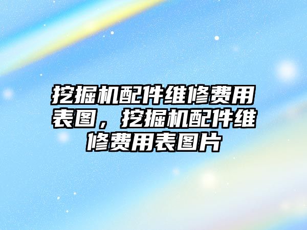 挖掘機配件維修費用表圖，挖掘機配件維修費用表圖片