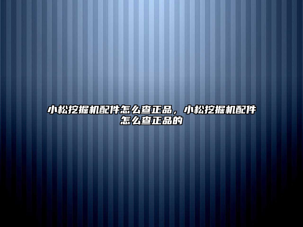 小松挖掘機配件怎么查正品，小松挖掘機配件怎么查正品的