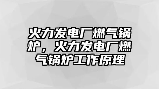 火力發(fā)電廠燃?xì)忮仩t，火力發(fā)電廠燃?xì)忮仩t工作原理