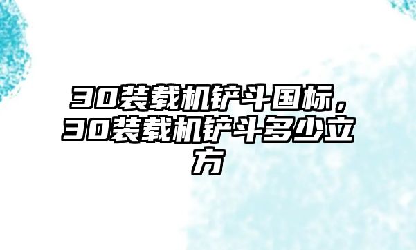 30裝載機(jī)鏟斗國標(biāo)，30裝載機(jī)鏟斗多少立方