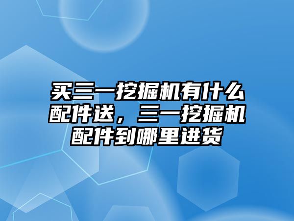 買三一挖掘機有什么配件送，三一挖掘機配件到哪里進貨