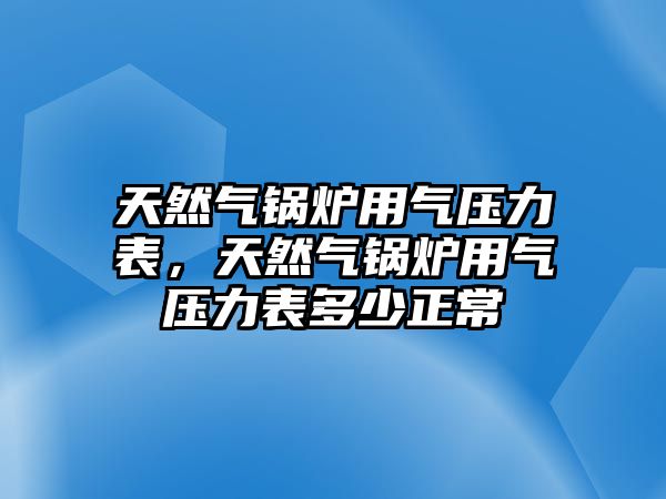 天然氣鍋爐用氣壓力表，天然氣鍋爐用氣壓力表多少正常