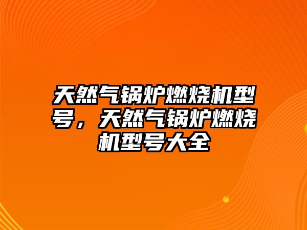 天然氣鍋爐燃燒機(jī)型號(hào)，天然氣鍋爐燃燒機(jī)型號(hào)大全