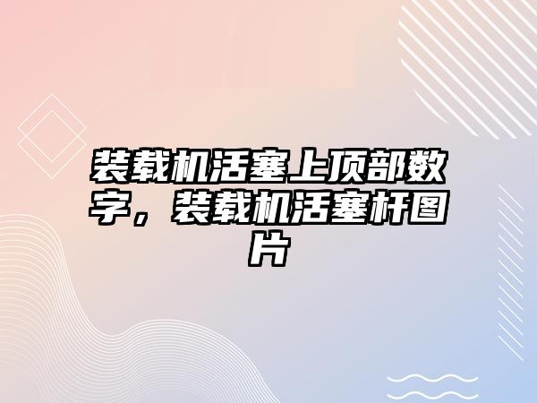 裝載機活塞上頂部數(shù)字，裝載機活塞桿圖片