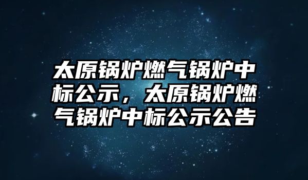 太原鍋爐燃氣鍋爐中標(biāo)公示，太原鍋爐燃氣鍋爐中標(biāo)公示公告