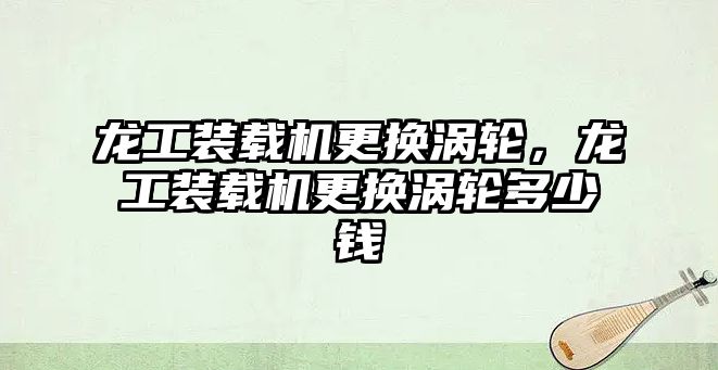 龍工裝載機更換渦輪，龍工裝載機更換渦輪多少錢