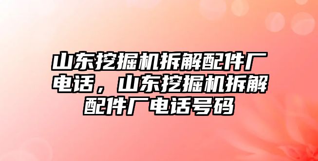 山東挖掘機拆解配件廠電話，山東挖掘機拆解配件廠電話號碼