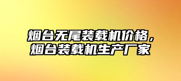 煙臺無尾裝載機價格，煙臺裝載機生產(chǎn)廠家