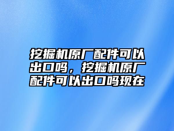 挖掘機原廠配件可以出口嗎，挖掘機原廠配件可以出口嗎現(xiàn)在