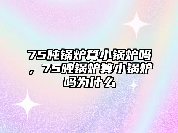 75噸鍋爐算小鍋爐嗎，75噸鍋爐算小鍋爐嗎為什么