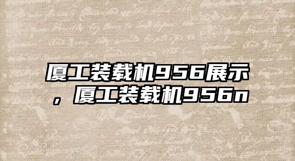 廈工裝載機(jī)956展示，廈工裝載機(jī)956n