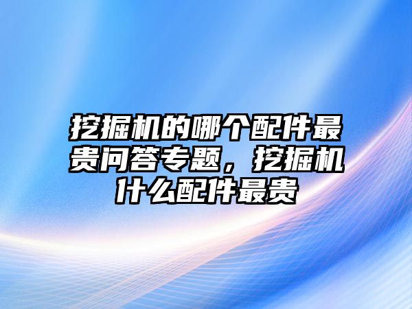 挖掘機(jī)的哪個配件最貴問答專題，挖掘機(jī)什么配件最貴