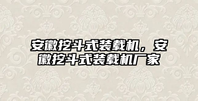 安徽挖斗式裝載機(jī)，安徽挖斗式裝載機(jī)廠家