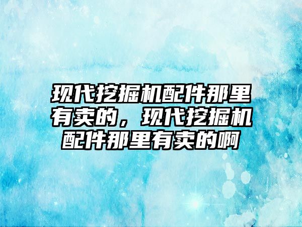 現(xiàn)代挖掘機配件那里有賣的，現(xiàn)代挖掘機配件那里有賣的啊