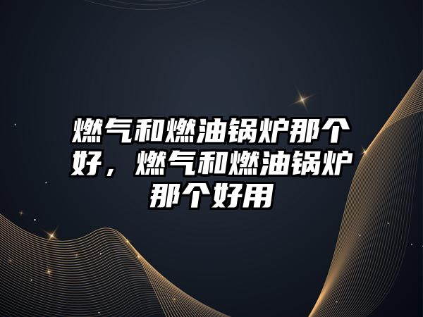 燃?xì)夂腿加湾仩t那個(gè)好，燃?xì)夂腿加湾仩t那個(gè)好用