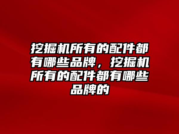 挖掘機所有的配件都有哪些品牌，挖掘機所有的配件都有哪些品牌的