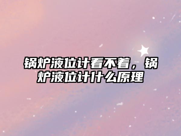 鍋爐液位計(jì)看不著，鍋爐液位計(jì)什么原理