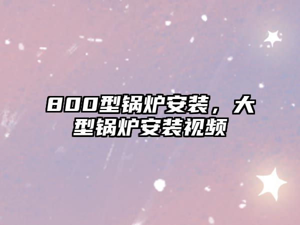 800型鍋爐安裝，大型鍋爐安裝視頻