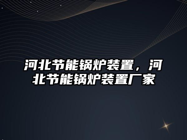 河北節(jié)能鍋爐裝置，河北節(jié)能鍋爐裝置廠家