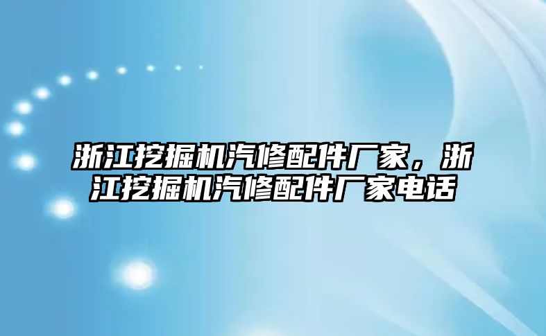 浙江挖掘機(jī)汽修配件廠家，浙江挖掘機(jī)汽修配件廠家電話