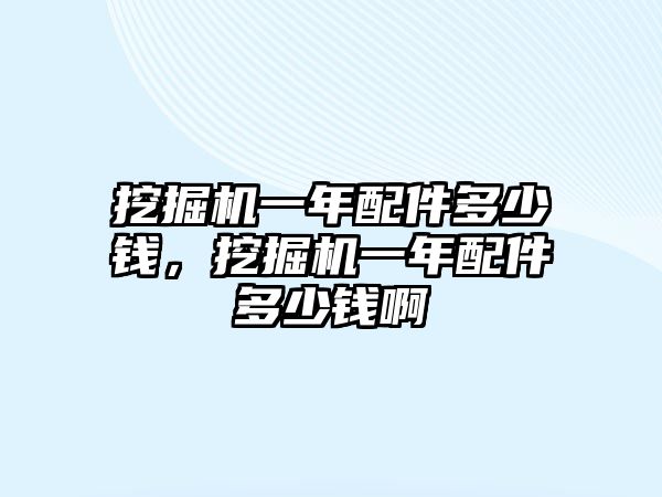 挖掘機(jī)一年配件多少錢，挖掘機(jī)一年配件多少錢啊