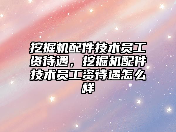 挖掘機配件技術(shù)員工資待遇，挖掘機配件技術(shù)員工資待遇怎么樣