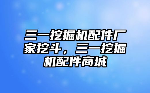 三一挖掘機配件廠家挖斗，三一挖掘機配件商城